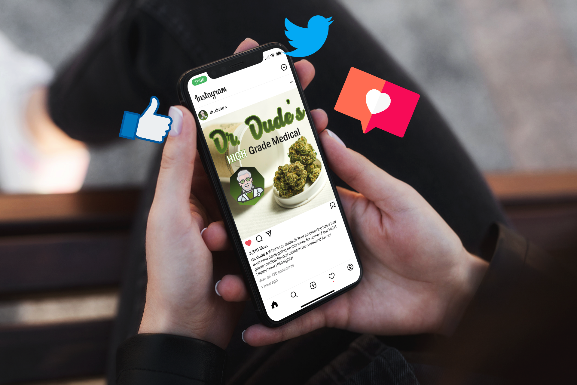 social media in cannabis