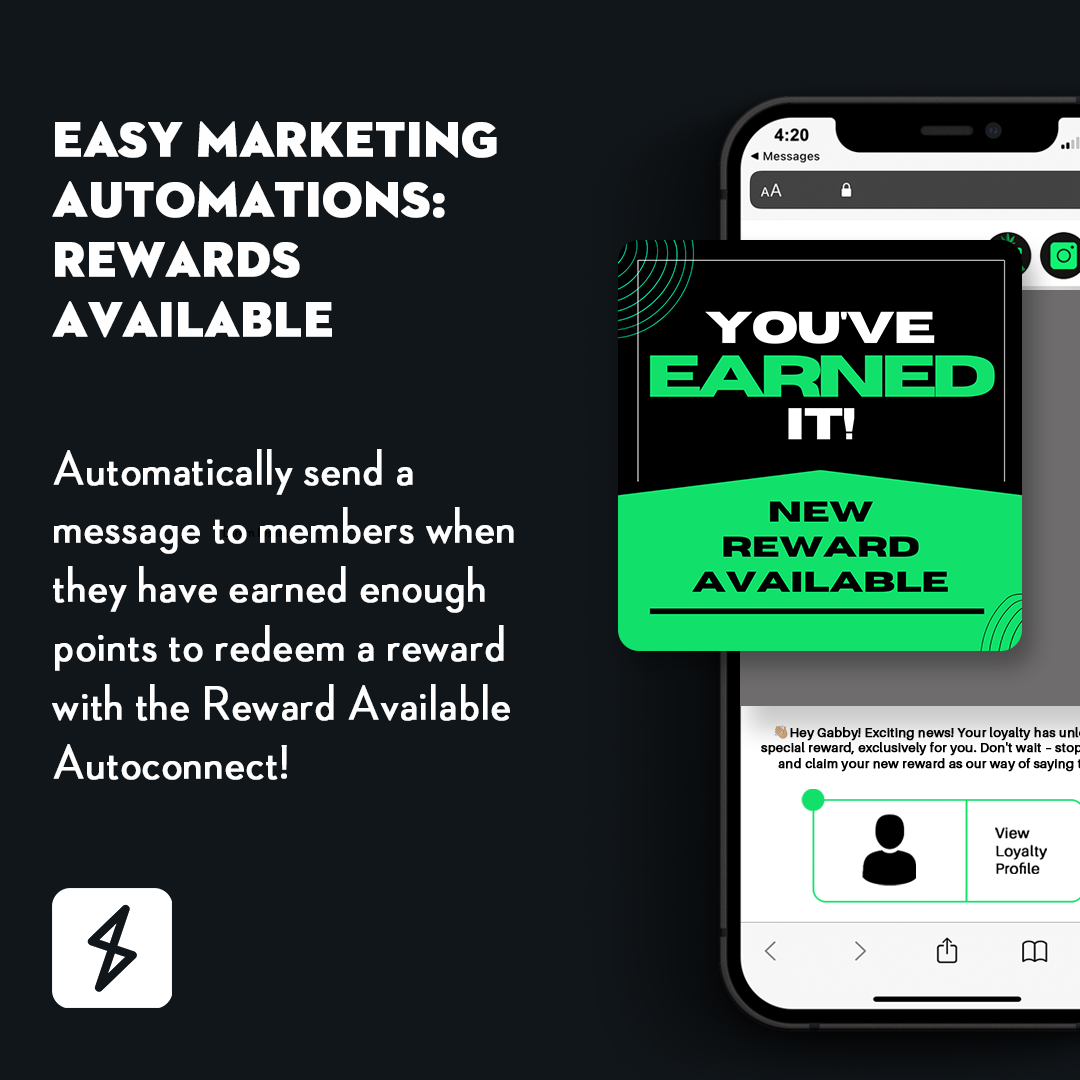 Stashbaord highlighting the Easy Marketing Automation: Reward Available Autoconnect