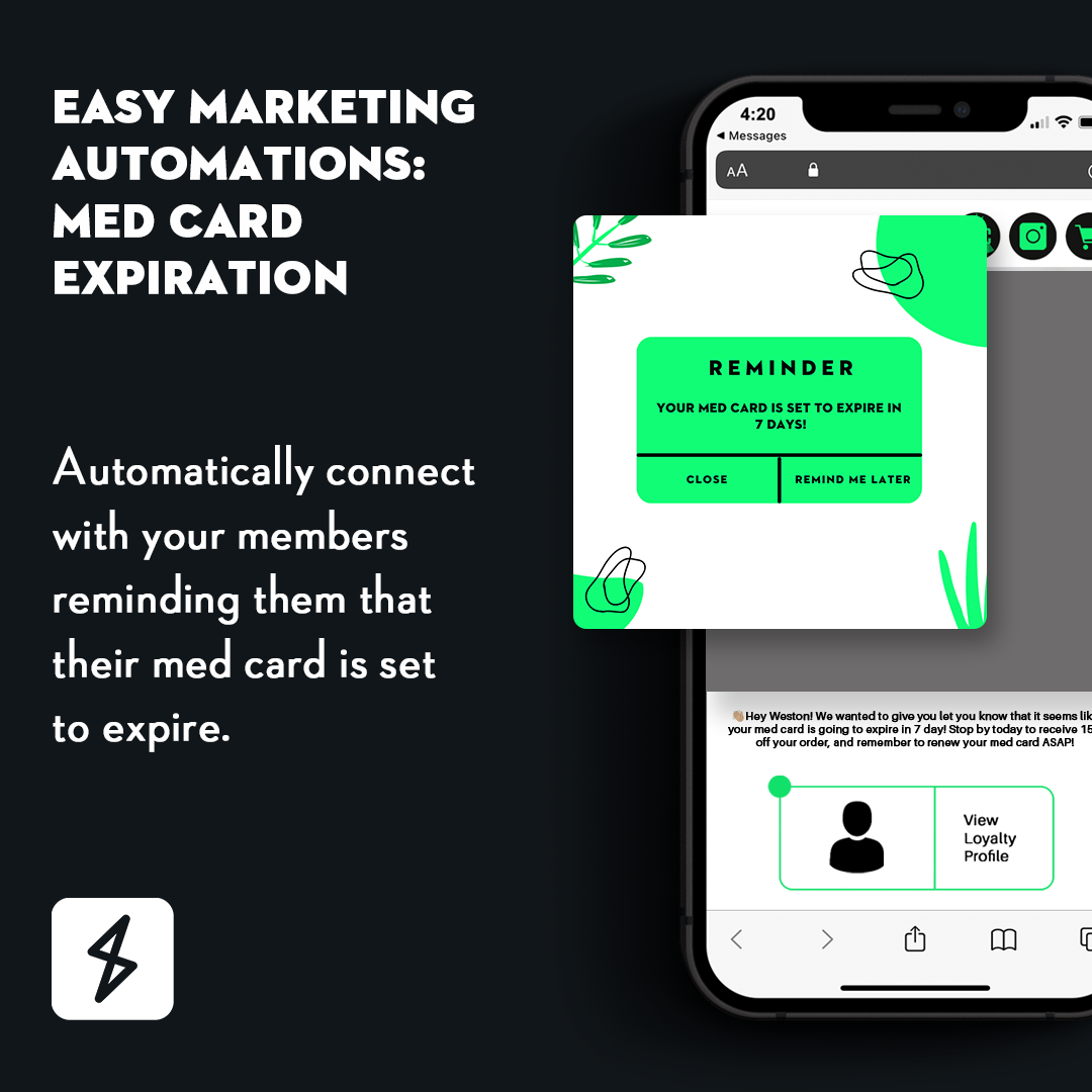 Easy Marketing Automation: Med Card Expiration